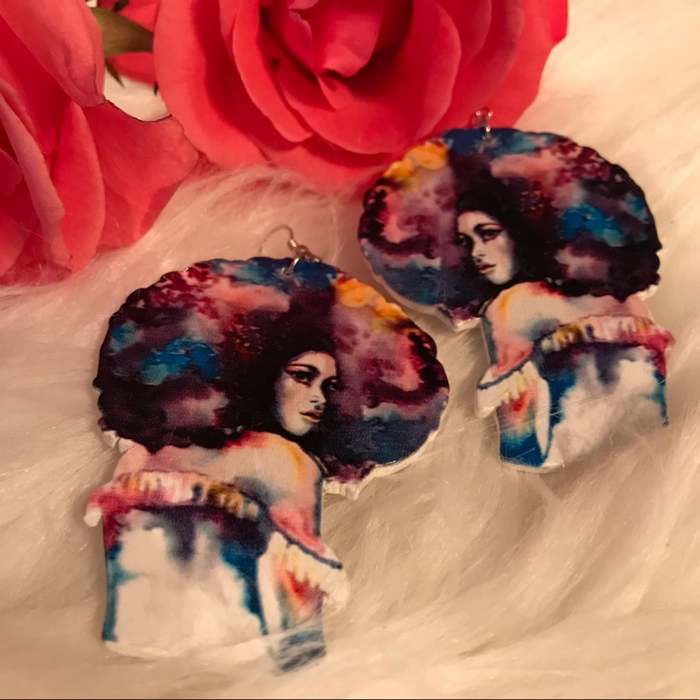 Nubian Wooden Earrings